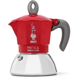 BIALETTI Espressokocher BIALETTI Mokka- Espressokocher New Moka Induktion rot für 2 Tassen rot