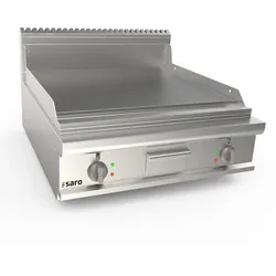 SARO Elektrogriddleplatte 800mm breit Tisch glatt Model