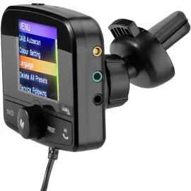 casativo-tech Einfach DAB+ über FM hören - 4in1 Kfz DAB Radio Empfänger mit Bluetooth 5.0, Freisprechanlage & FM Transmitter - Kristallklarer Digital-Sound im Auto