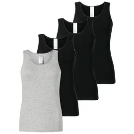 SCHIESSER Unterhemd Modern Multipacks in schwarz-grau | Gr.: 36