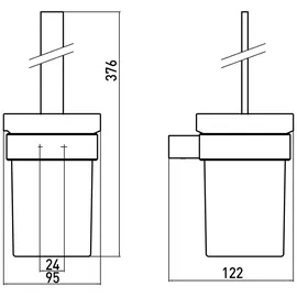 EMCO WC-Bürstengarnitur Loft Chrom (051500100)
