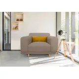otto home Loveseat Maroon Sessel, in skandinavischem Design, mit losem Kissen beige