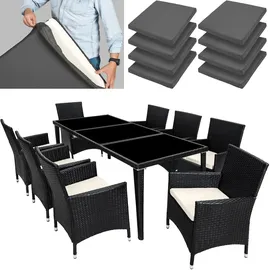 Tectake Monaco Set 9-tlg. schwarz