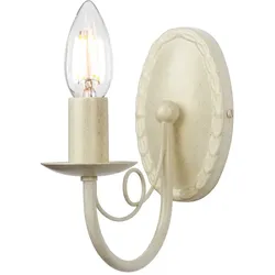 Wandleuchte Minster 1-flammig - Elfenbein/Goldpatina