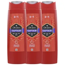 Old Spice 3 x Old Spice Captain 3 in1 Duschgel & Shampoo Body Hair Face for men je 250 ml