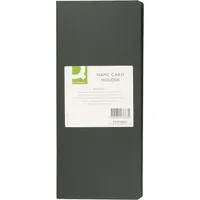 Q-Connect Visitenkartenbuch 11x26 cm schwarz für 160 Karten
