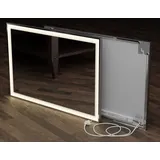 infranomic LED-Line Spiegel mit Alu-Rahmen 10 mm, 500W, 900x600 mm, Chrom (GHE-S-M10-96-LED)