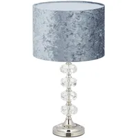 Relaxdays Tischlampe Grau