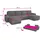 Sofnet Wohnlandschaft Cord 7-Sitzer Schwarz