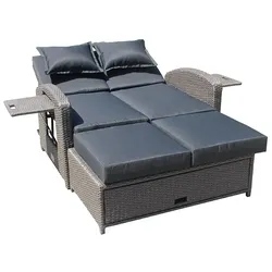 Gartensofa Gartenliege Funktionssofa Sofa Couch Garten inkl. Auflagen und Kissen
