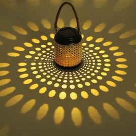 GLOBO LED Solarlaterne 30 x 12 cm schwarz/braun