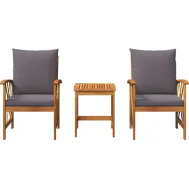 vidaXL Garten-Lounge-Set 3-tlg. braun