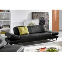 W.SCHILLIG 2-Sitzer taboo Designsofa mit hohem Sitzkomfort, Breite 202cm, Sitztiefe 59cm, mit Normaltiefe, inklusive Armlehnenverstellung schwarz