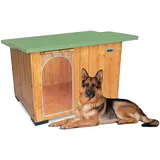 Hundehütten Hundehaus Hundehöhle Aus Massiv Holz Echtholz Geshenk THERMOVORHANG Made in Italy Mod. Italy D - Deutscher Schäferhund 102x88xH78
