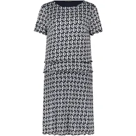 Betty Barclay Stufenkleid Midi Dunkelblau/Weiß 36