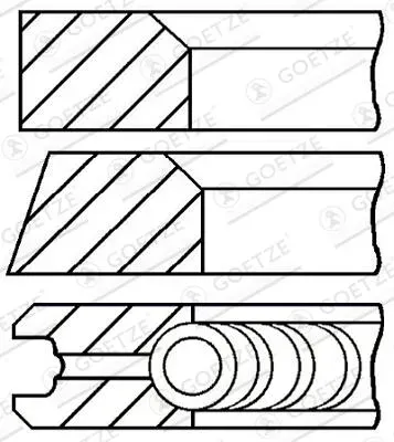 GOETZE ENGINE Kolbenringsatz 0839970010