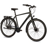 Airtracks Herren City Fahrrad 28 Zoll CI.2880 Shimano Nexus 7 Schwarz Matt 60cm für Körpergröße 185-195cm)