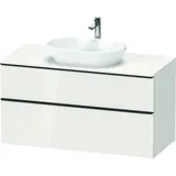 Duravit Waschtischunterschrank wandhängend „D-Neo“ 120 × 66,4 × 55 cm Weiß Hochglanz