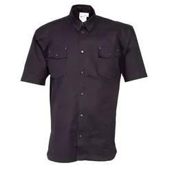 Hemd kurzarm "1654" Basic - 3XL - schwarz
