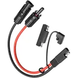Mc4-auf-sae-adapter Für Solarpanel Auf 10 Awg Sae-adapter – 50 Cm Wohnmobil-solarpanel-batterieladeset - Crezuo