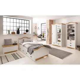 OTTO home Konrad Regal 73 x 207 x 38 cm Weiß/Honigeiche