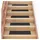 vidaXL Stufenmatten Selbstklebend 15 Stk. 76x20 cm Schwarz Rechteckig