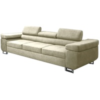 MOEBLO Schlafsofa BUZZ III, Sofa Couch Polstergarnitur Wohnlandschaft Polstersofa Gästebett Couchgarnitur Couch für Wohnzimmer Sofagarnitur - (BxHxT): 283x98x107cm, mit Schlaffunktion und Verstellbaren Kopfstützen