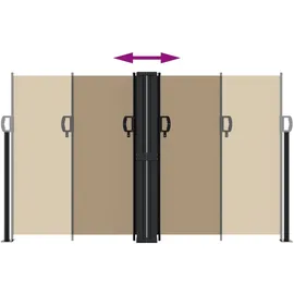 vidaXL Seitenmarkise 140 x 600 cm grau Polyester