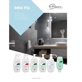 Blanc HYGIENIC KOMPLETT-SET: Mini Fix-STARTER- 6x Mini Fix Spender, weiß oder schwarz + je eine Flasche der Min Fix Serie, 6x 300 ml