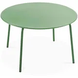 Oviala Gartentisch, Dunkelgrün, Metall, Rund, 120x72x120 cm, Gartenmöbel, Gartentische, Gartentische