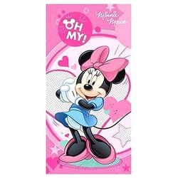 Disney Minnie Mouse Badetuch Minnie Maus, Mikrofaser, Mädchen Strandtuch 70 x 140 cm schnelltrockend rosa