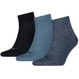 Puma Quarter Socken 3er Pack Blau 47-49