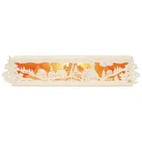 Saico Seiffen Lichterbogenerhöhung "Stadtlandschaft", mittel,elektrisch beleuchtet,inkl. LED-Leuchtmittel BxHxT 66x17x11cm NEU \ Beige