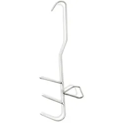 Fischhaken zum Räuchern - Edelstahl - 25cm - Drei Haken