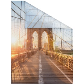 Lichtblick Fensterfolie Brooklyn Bridge orange B/L: ca. 50x50 cm (B x L)