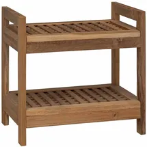 vidaXL Badregal Natur 45 x 30 x 45 cm Massivholz Teak