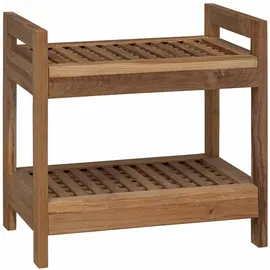 vidaXL Badregal Natur 45 x 30 x 45 cm Massivholz Teak