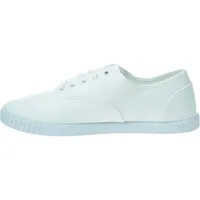 Tommy Hilfiger Damen Sneaker Canvas Lace Up Schuhe, Weiß (White), 36