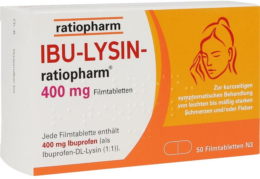 Ibu-Lysin-Ratiopharm 400 mg Filmtabletten 50 ST