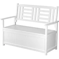 Costway Gartenbank 100 x 56 x 82 cm Weiß