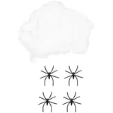 ORFOFE 1satz Halloween-Spinnennetz-Dekorationen Mit Spinnen Vielseitiges Grusel-Accessoire Für Innen Und Außendekoration Für Halloween-feiern Und Streichaktionen