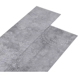 DELUKE® Vinylboden PVC-Dielen selbstklebend wasserfest 2mm Stärke Klebevinylboden Bodenbelag Laminatboden Dekor-Dielen Zementgrau, 5,02m2