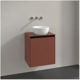 Villeroy & Boch Collaro Waschtischunterschrank C149B0AH 50x54,8x38cm, Waschtisch mittig, LED-Beleuchtung 3,4 W, wine red