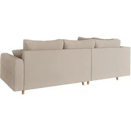 Home Affaire Eckcouch Polyester 3-Sitzer Beige