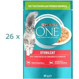 (€ 14,09/kg) Purina ONE Sterilcat Truthahn Bohnen in Sauce sterilized: 26 x 85 g