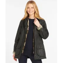 BARBOUR für Damen. LWX0667 Gewachste Beadnell-Jacke schwarz S