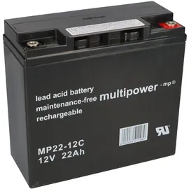 Multipower MP22-12C 12V 22Ah zyklenfest M6 Innengewinde
