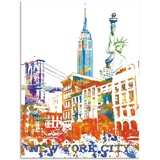 Artland Wandbild »New York City Grafik«, New York, (1 St.), als Alubild, Leinwandbild, Wandaufkleber oder Poster, in versch. Größen bunt
