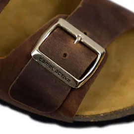 CAMEL ACTIVE Damen Leder Pantolette mit Korkfußbett Braun, 41