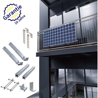Balkonkraftwerk PV Montagesystem - Halterung für 1x Solarmodul & Geländer